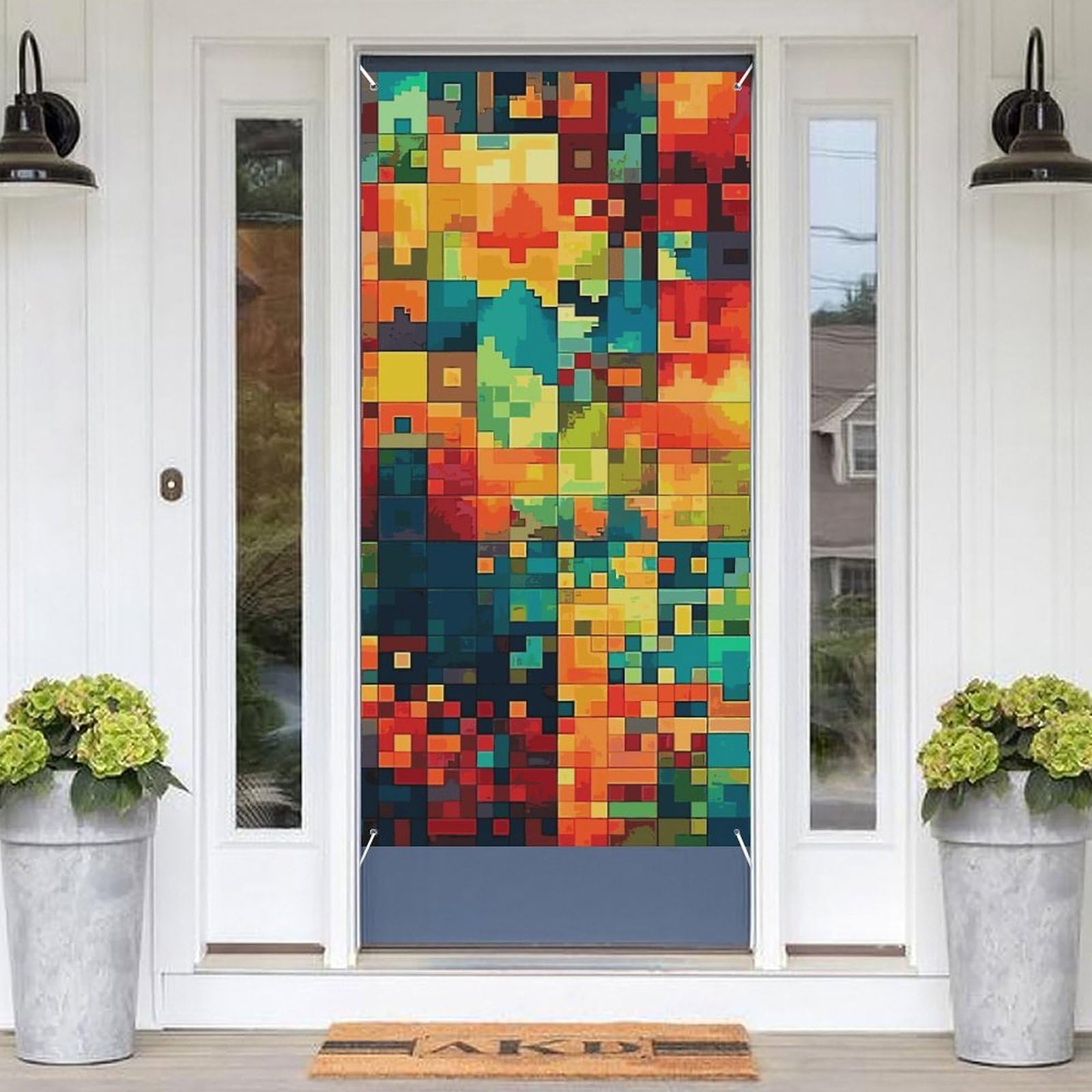 Amazon.com: Pixel Art Pattern Door Banner, 70x35 Inch Door Cover